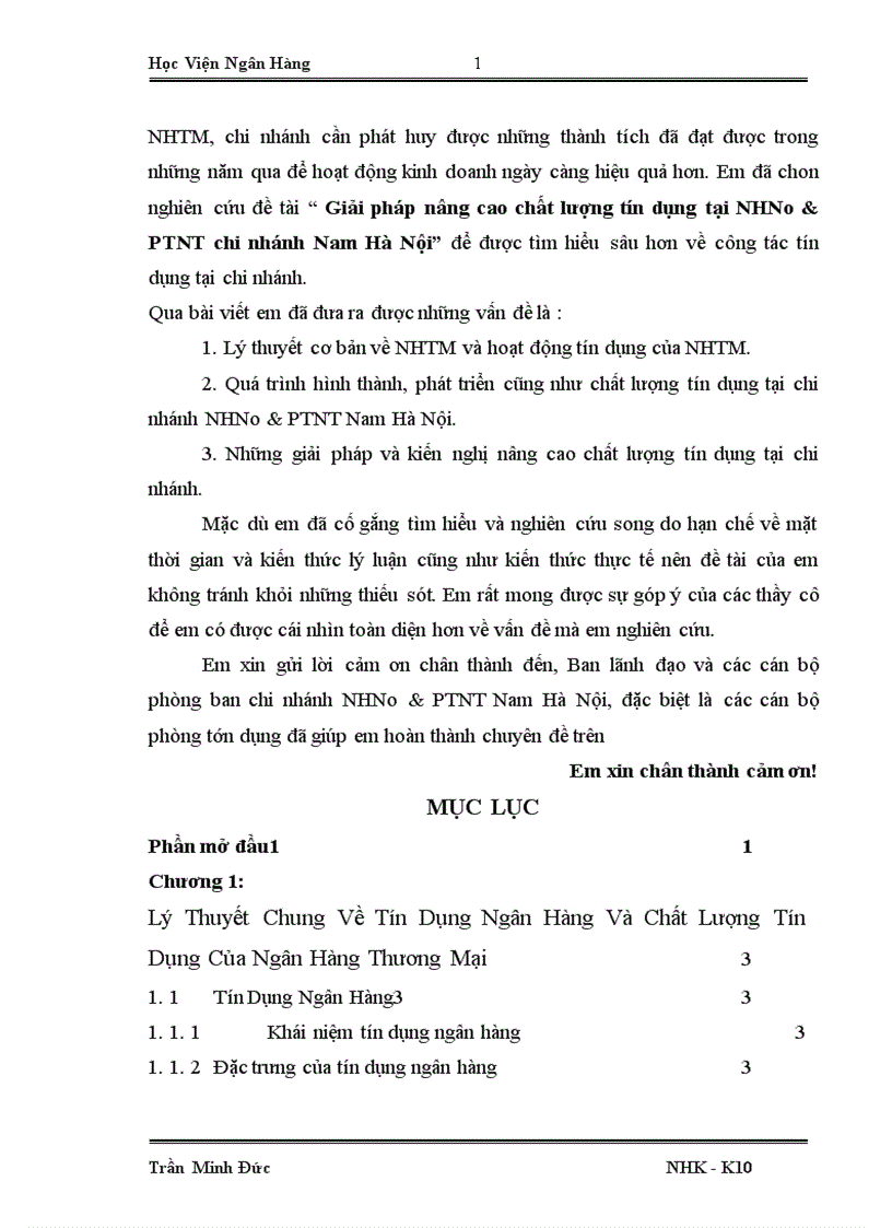 image for page Giải pháp nâng cao chất lượng tín dụng tại chi nhánh Nam Hà Nội Ngân hàng nông nghiệp và phát triển nông thôn