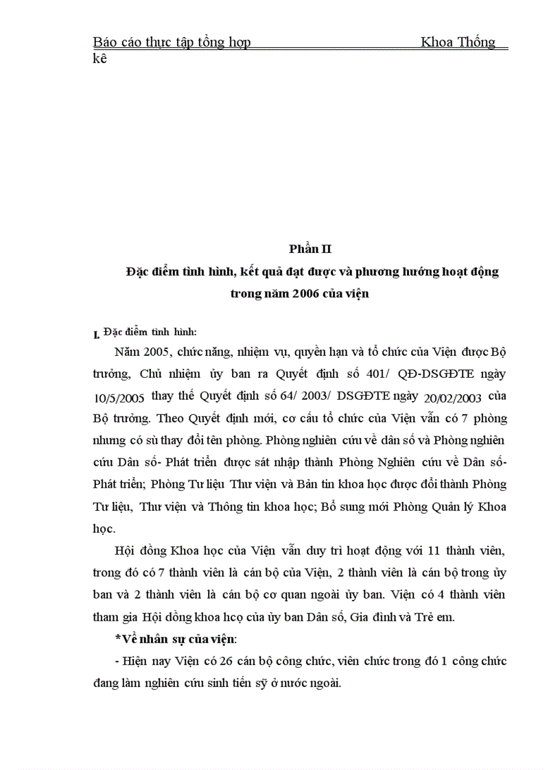 image for page Báo cáo tổng hợp về viện Khoa học dân số