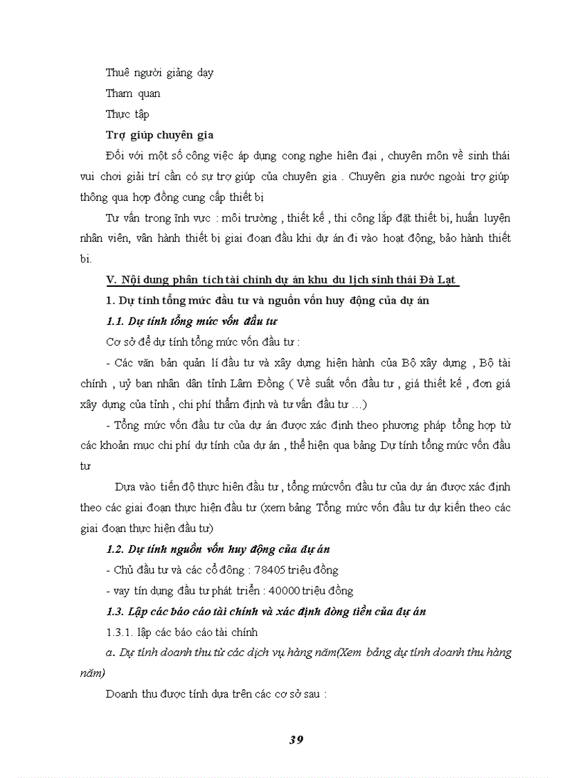 image for page Dự án xây dựng và cải tạo khu du lịch sinh thái hồ Than Thở Đà Lạt 1