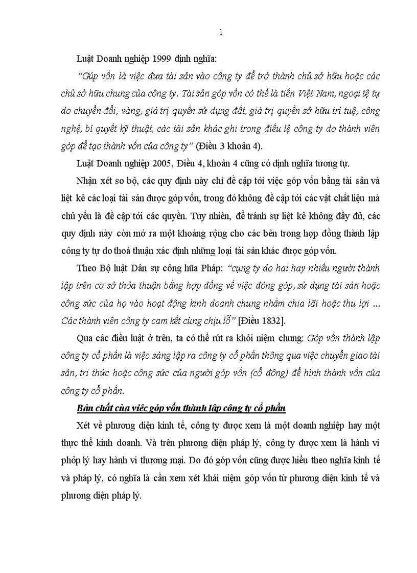 image for page Pháp luật hiện hành về góp vốn thành lập công ty cổ phần và một số kiến nghị nhằm hoàn thiện pháp luật về góp vốn thành lập công ty cổ phần 1