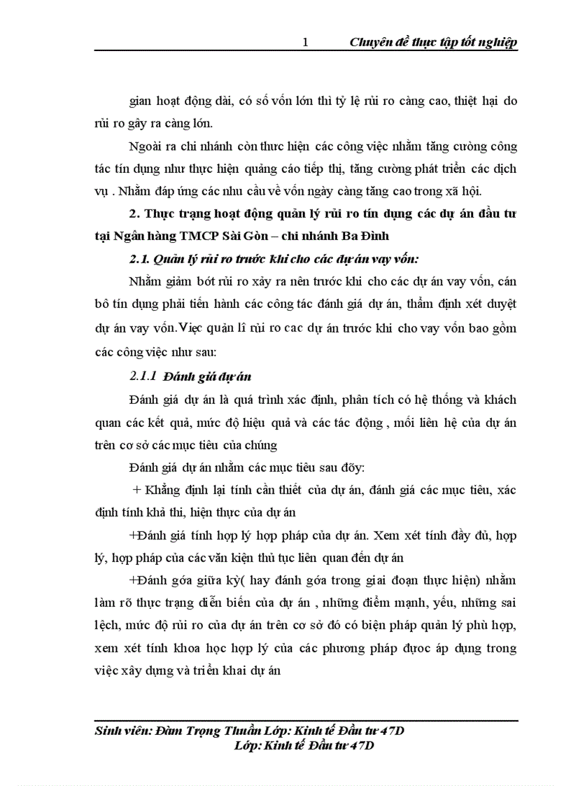 image for page Quản lí rủi ro các dự án đầu tư tại Ngân hàng TMCP Sài Gòn chi nhánh Ba Đình Hà Nội 1