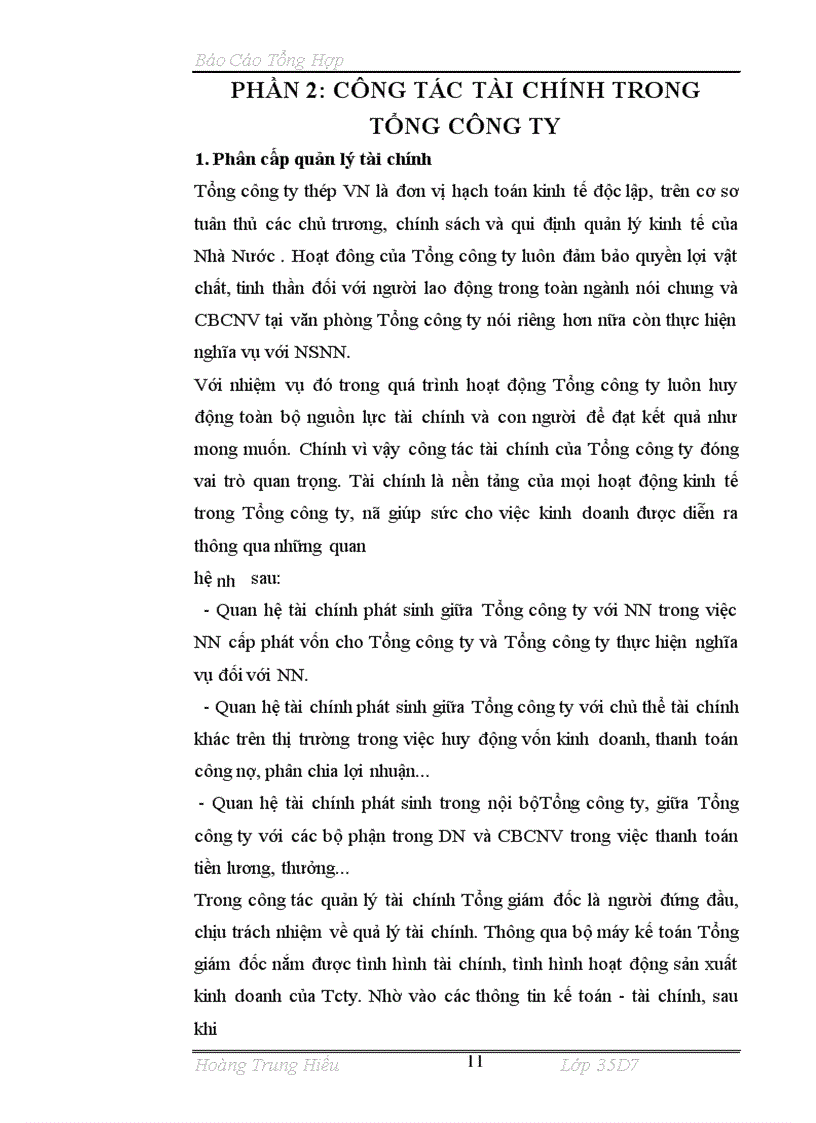 image for page Tình Hình Tổ Chức Thực Hiện Công tác kế toán ở tổng công ty thép Việt Nam