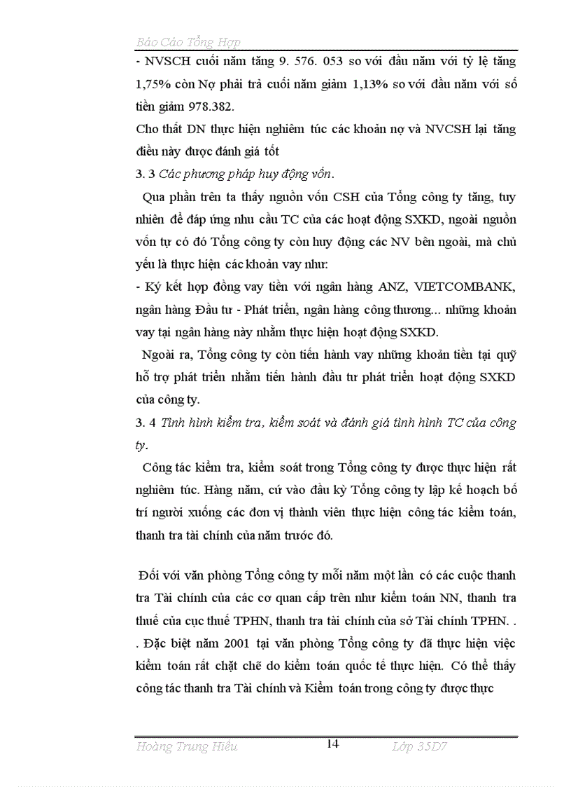 image for page Tình Hình Tổ Chức Thực Hiện Công tác kế toán ở tổng công ty thép Việt Nam