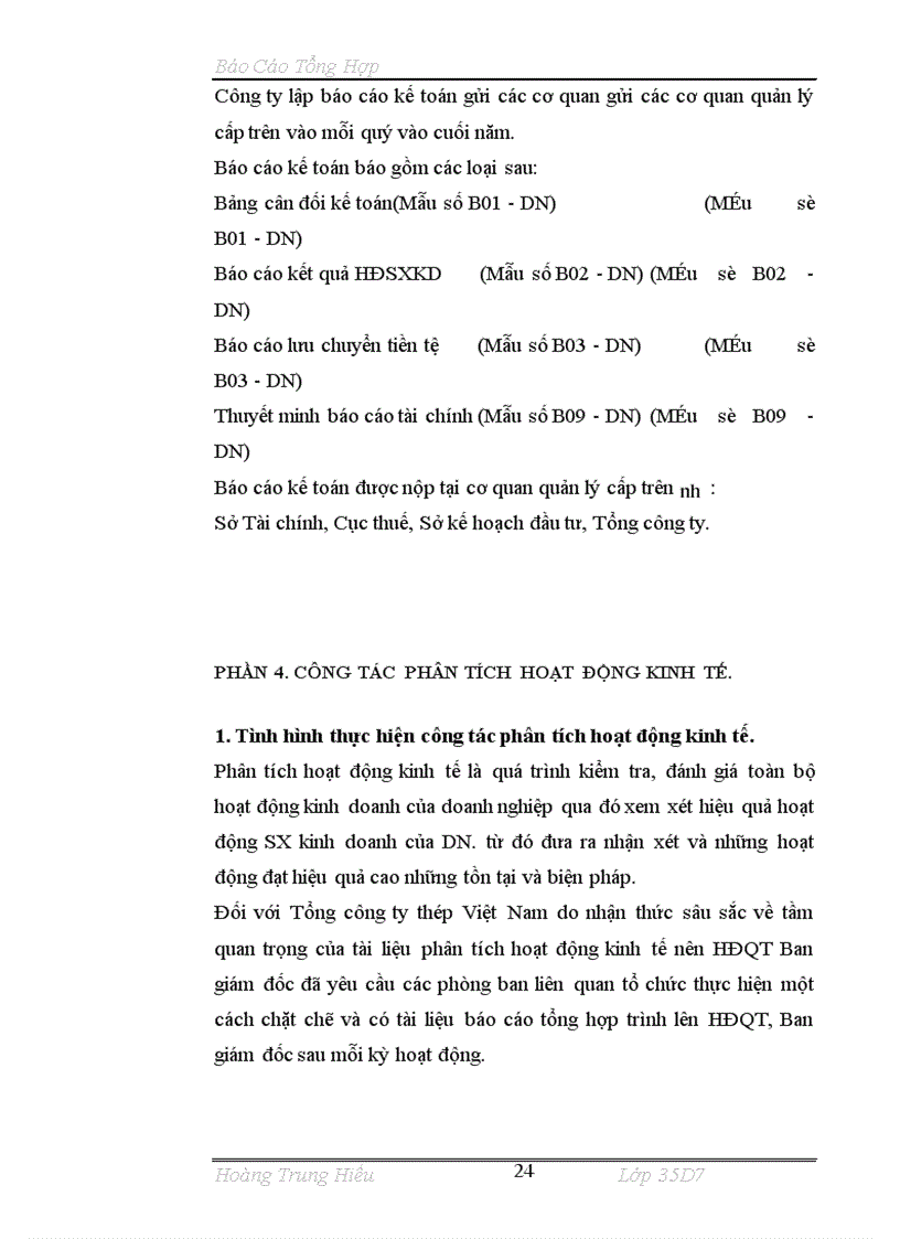 image for page Tình Hình Tổ Chức Thực Hiện Công tác kế toán ở tổng công ty thép Việt Nam