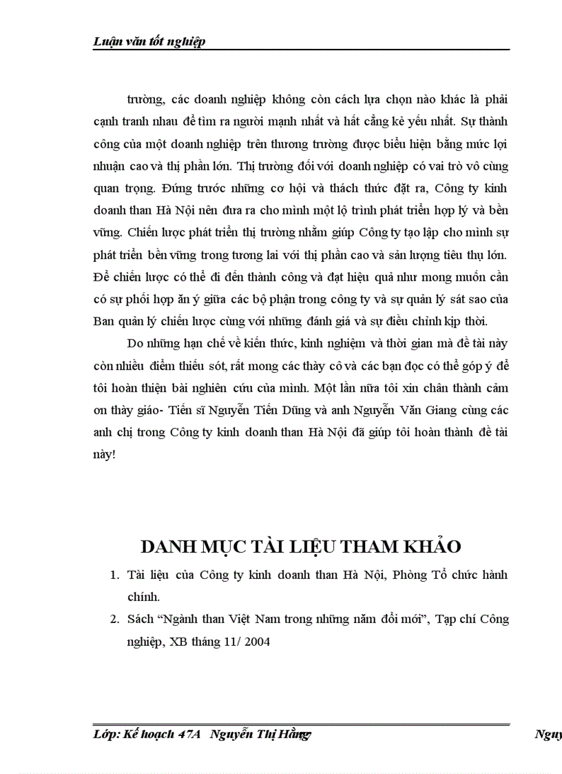 image for page Chiến lược mở rộng thị trường của Công ty kinh doanh than Hà Nội đến năm 2015