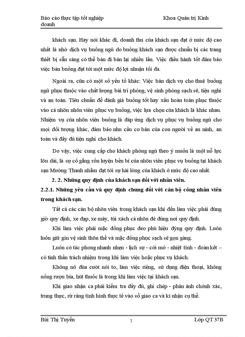 image for page Nhân viên kĩ thuật phục vụ buồng