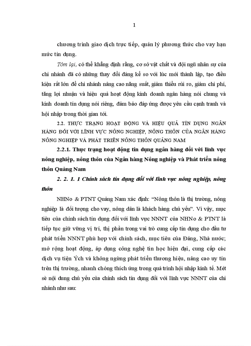 image for page Giải pháp nâng cao hiệu quả hoạt động tín dụng Ngân hàng Nông nghiệp và Phát triển Nông thôn Quảng Nam đối với lĩnh vực nông nghiệp nông thôn