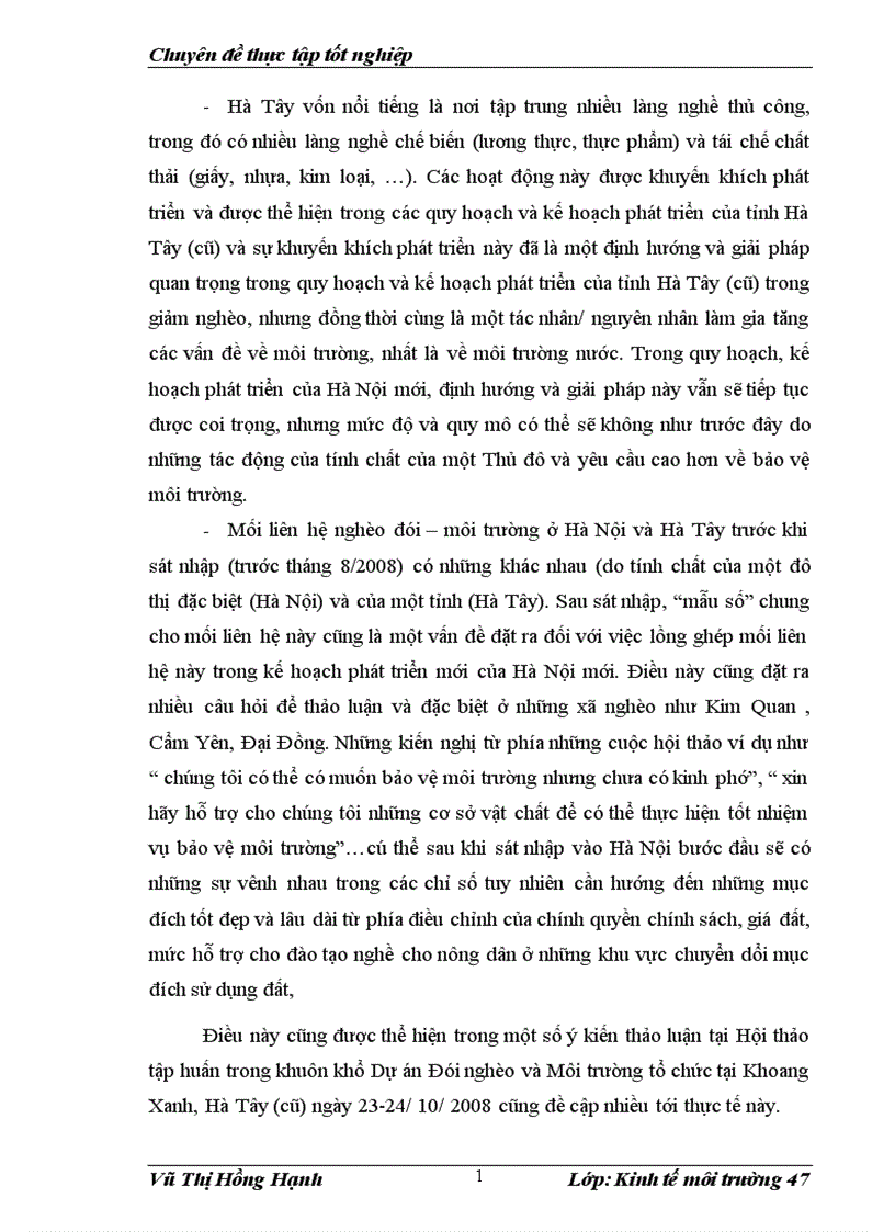 image for page Đề xuất 1 số giải pháp quản lý môi trường tại các xã nghèo tại Hà Nội Hà Tây cũ 1