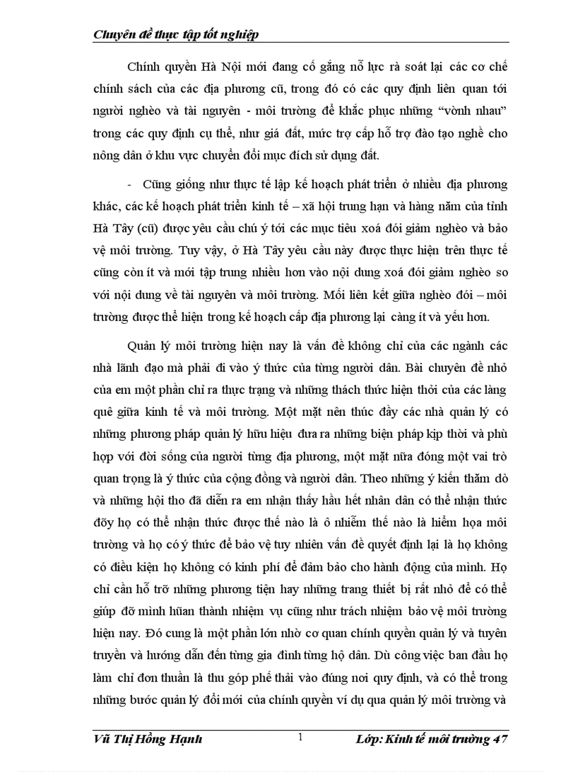 image for page Đề xuất 1 số giải pháp quản lý môi trường tại các xã nghèo tại Hà Nội Hà Tây cũ 1