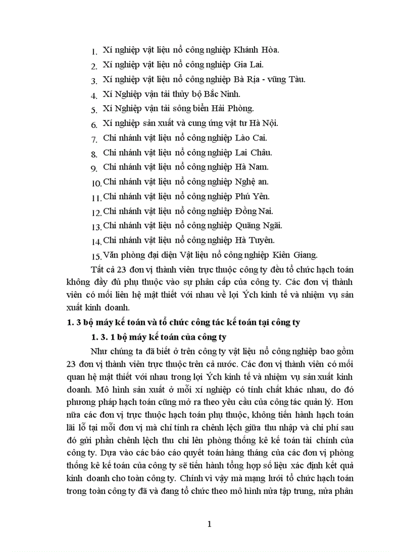 image for page Hoàn thiện công tác kế toán tiêu thụ và xác định kết quả tiêu thụ thành phẩm ở Công ty TNHH Vật liệu nổ công nghiệp 1
