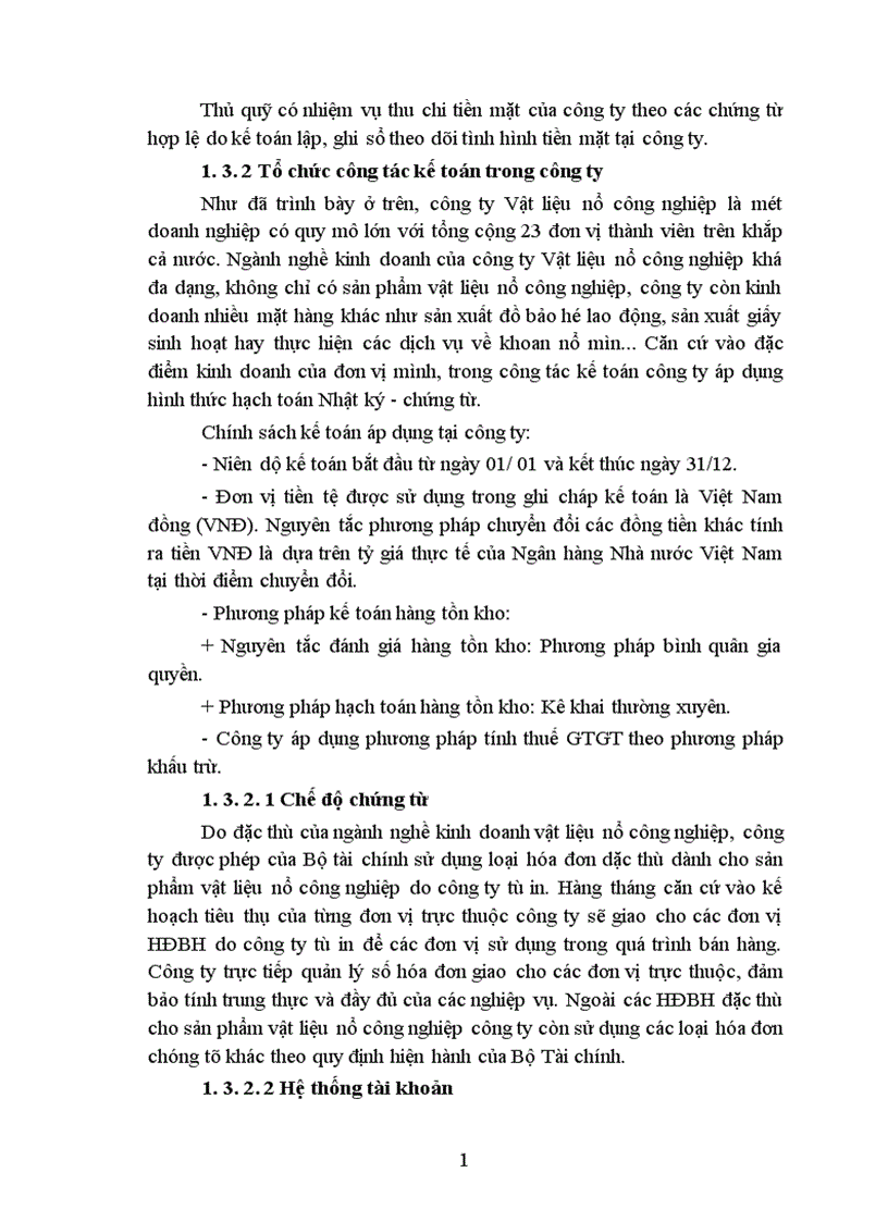 image for page Hoàn thiện công tác kế toán tiêu thụ và xác định kết quả tiêu thụ thành phẩm ở Công ty TNHH Vật liệu nổ công nghiệp 1