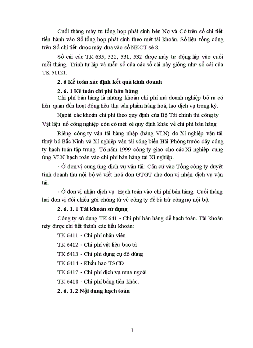 image for page Hoàn thiện công tác kế toán tiêu thụ và xác định kết quả tiêu thụ thành phẩm ở Công ty TNHH Vật liệu nổ công nghiệp 1