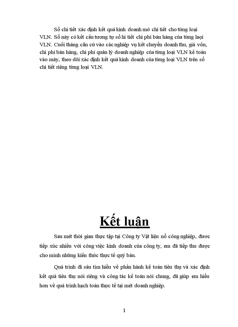 image for page Hoàn thiện công tác kế toán tiêu thụ và xác định kết quả tiêu thụ thành phẩm ở Công ty TNHH Vật liệu nổ công nghiệp 1