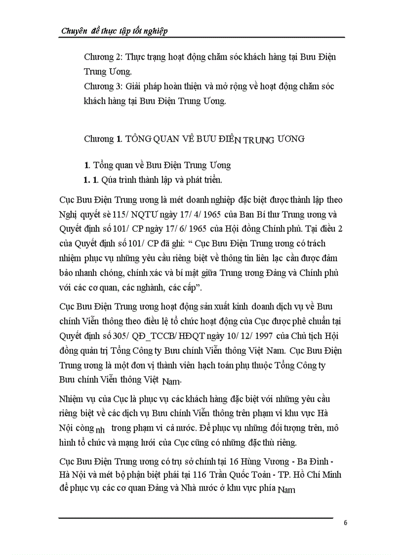 image for page một số giải pháp chăm sóc khách hàng nhằm đạt hiệu quả kinh doanh cao tại Bưu Điện Trung Ương 1