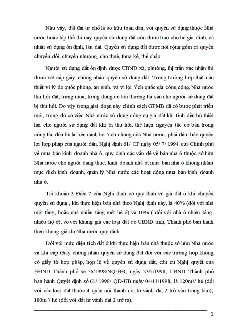 image for page Hoàn thiện chính sách và phương thức đền bù thiệt hại khi Nhà nước thu hồi đất trên địa bàn Thành phố Hà Nội 1