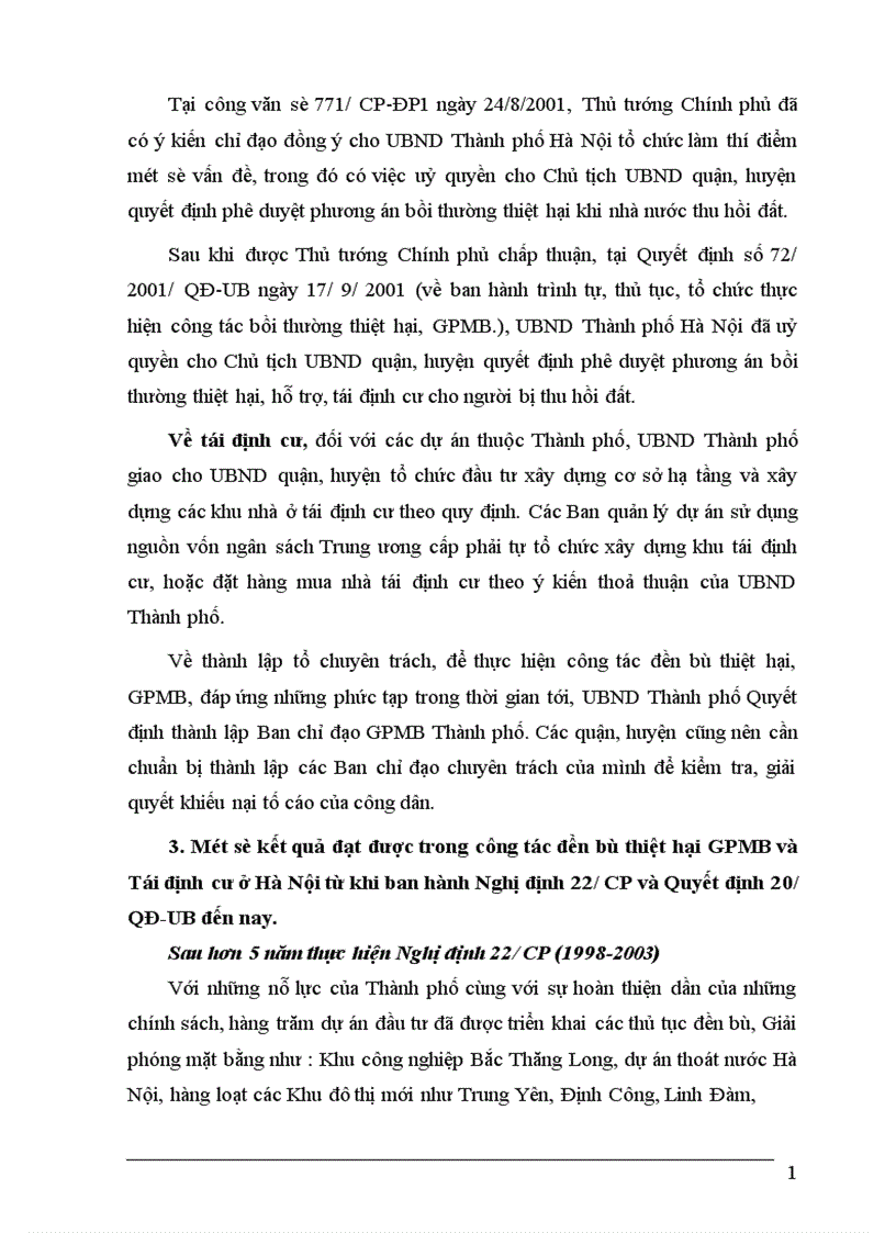 image for page Hoàn thiện chính sách và phương thức đền bù thiệt hại khi Nhà nước thu hồi đất trên địa bàn Thành phố Hà Nội 1