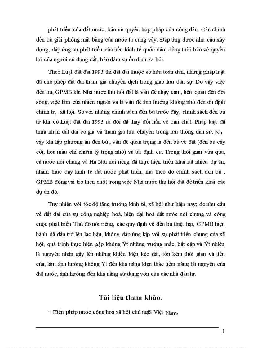 image for page Hoàn thiện chính sách và phương thức đền bù thiệt hại khi Nhà nước thu hồi đất trên địa bàn Thành phố Hà Nội 1