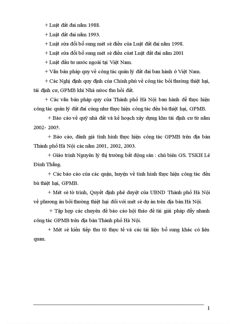 image for page Hoàn thiện chính sách và phương thức đền bù thiệt hại khi Nhà nước thu hồi đất trên địa bàn Thành phố Hà Nội 1
