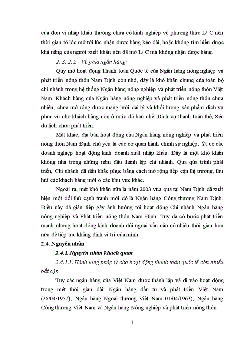 image for page Giải pháp hoàn thiện hoạt động chất lượng thanh toán quốc tế tại NHNN PTNT chi nhánh tỉnh Nam Định 1