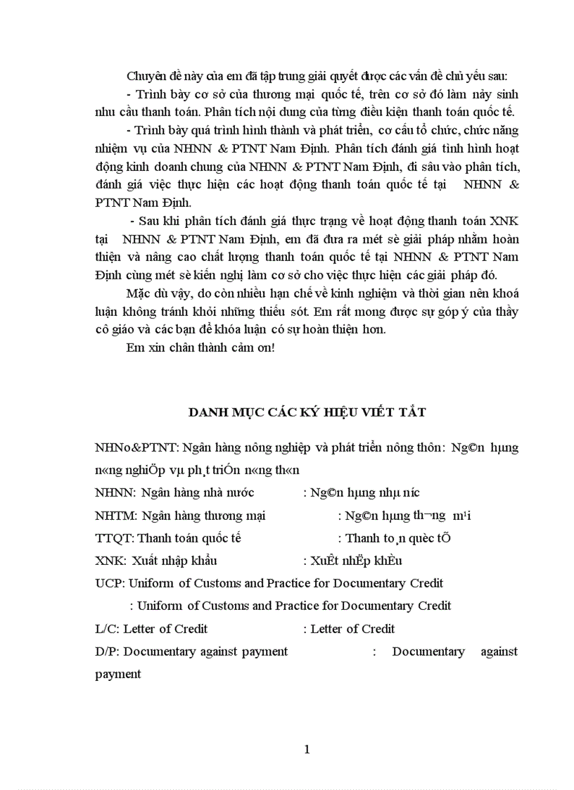 image for page Giải pháp hoàn thiện hoạt động chất lượng thanh toán quốc tế tại NHNN PTNT chi nhánh tỉnh Nam Định 1