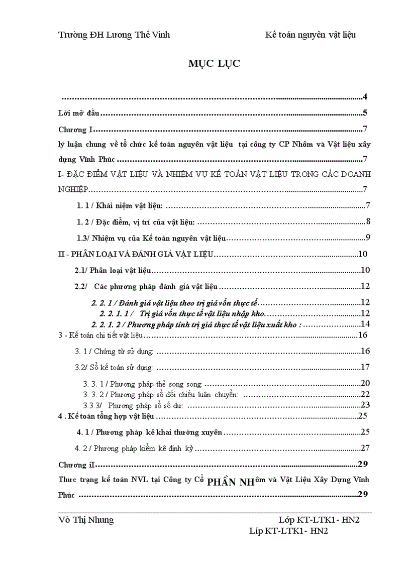 image for page Kế toán nguyên vật liệu tại công ty CP Nhôm và Vật Liệu XD Vĩnh Phúc 1