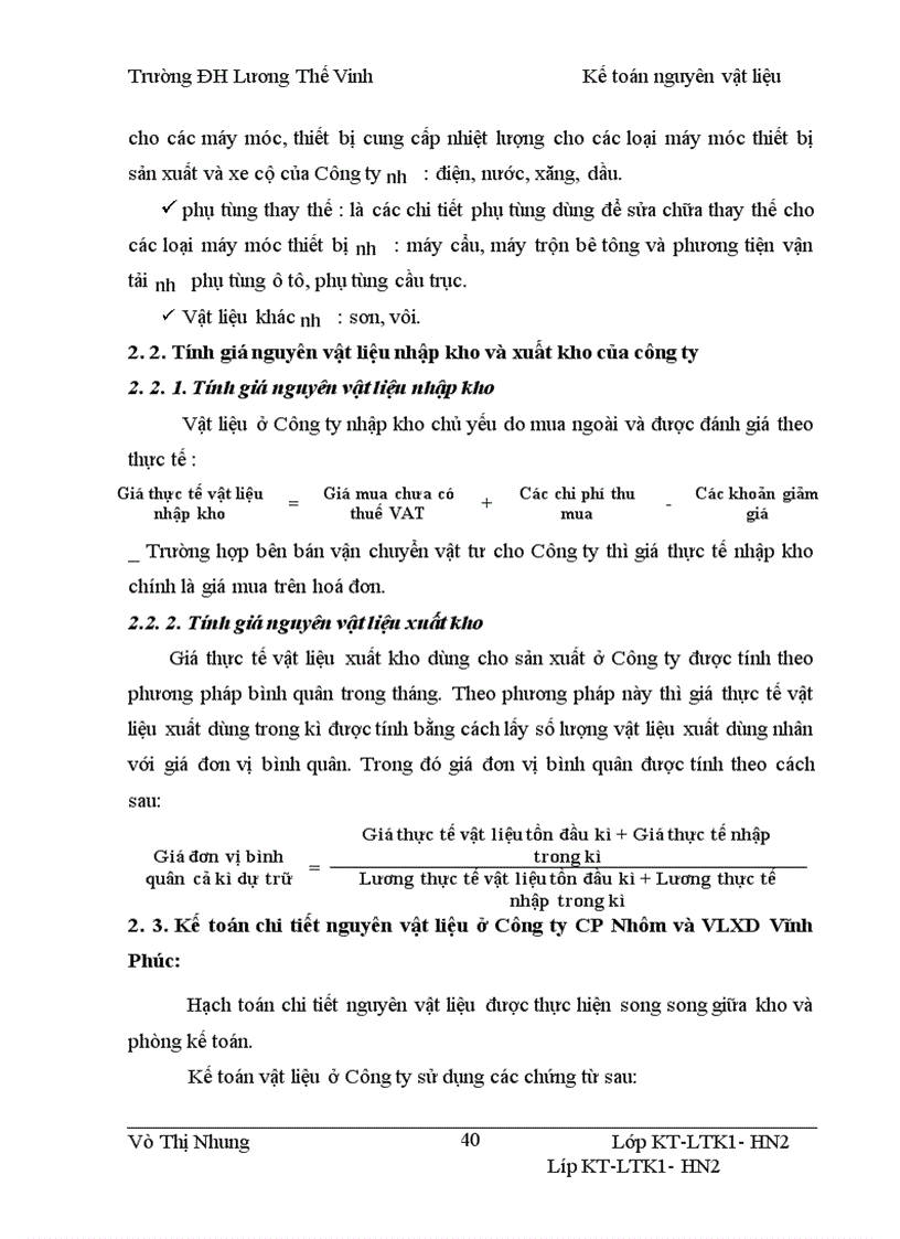 image for page Kế toán nguyên vật liệu tại công ty CP Nhôm và Vật Liệu XD Vĩnh Phúc 1