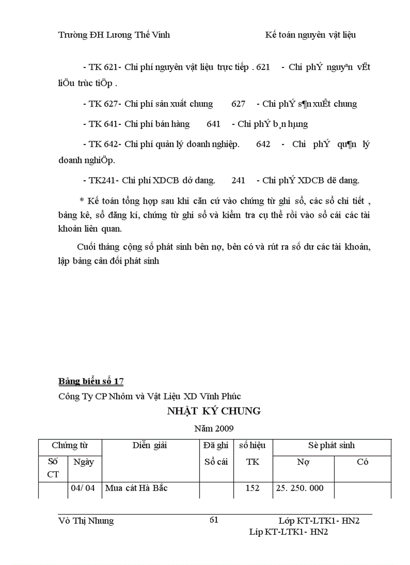 image for page Kế toán nguyên vật liệu tại công ty CP Nhôm và Vật Liệu XD Vĩnh Phúc 1