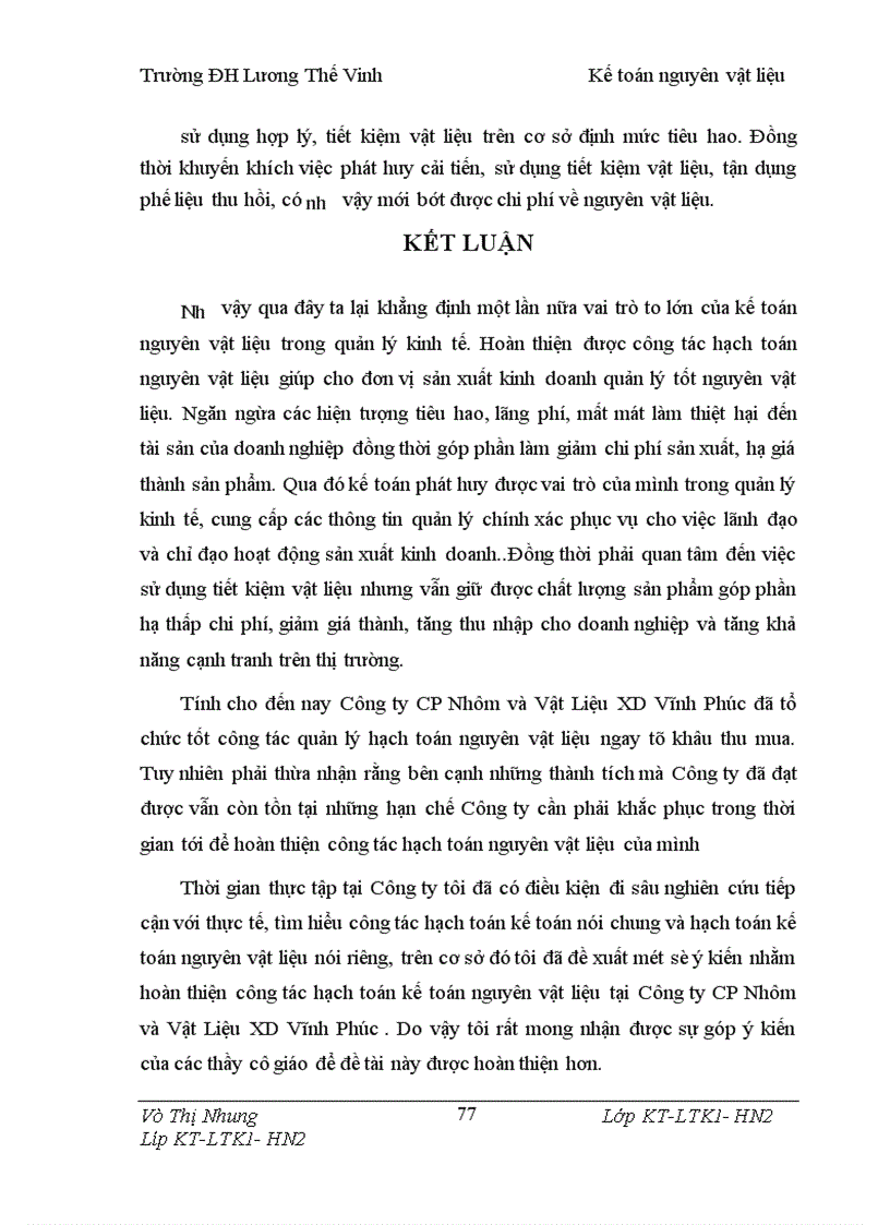 image for page Kế toán nguyên vật liệu tại công ty CP Nhôm và Vật Liệu XD Vĩnh Phúc 1