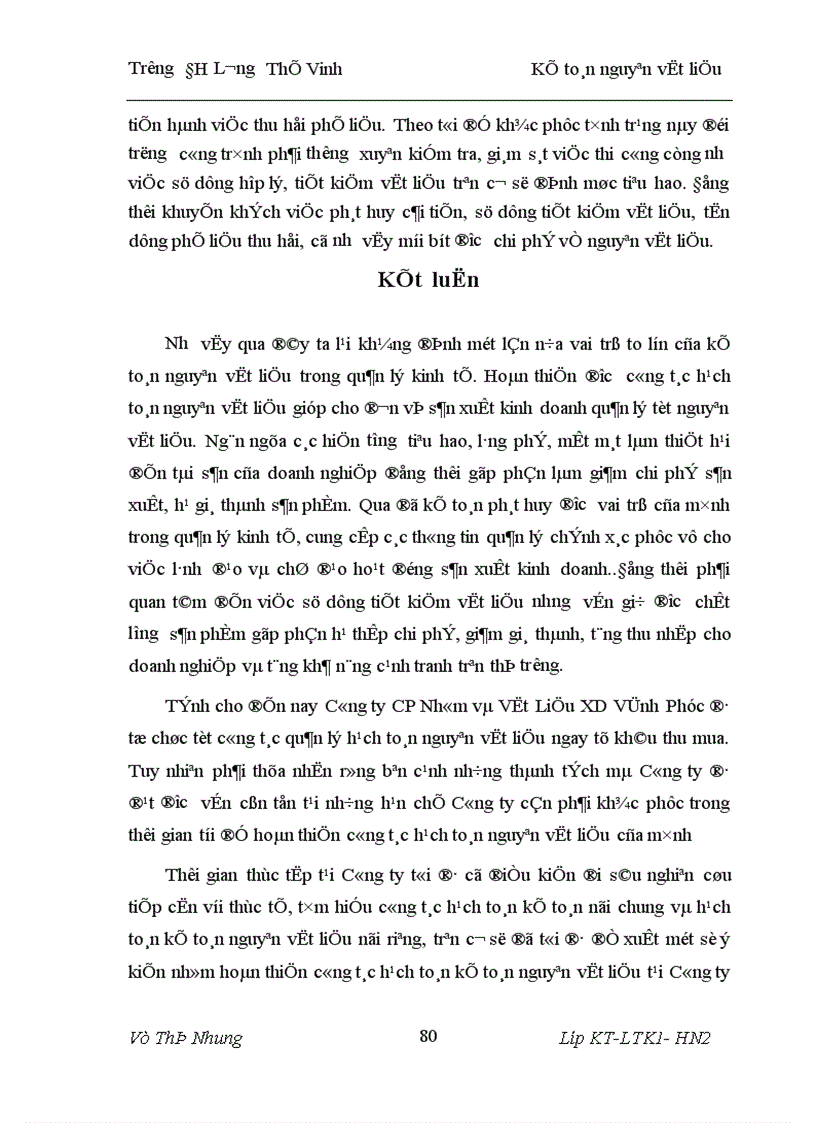 image for page Kế toán nguyên vật liệu tại công ty CP Nhôm và Vật Liệu XD Vĩnh Phúc 1