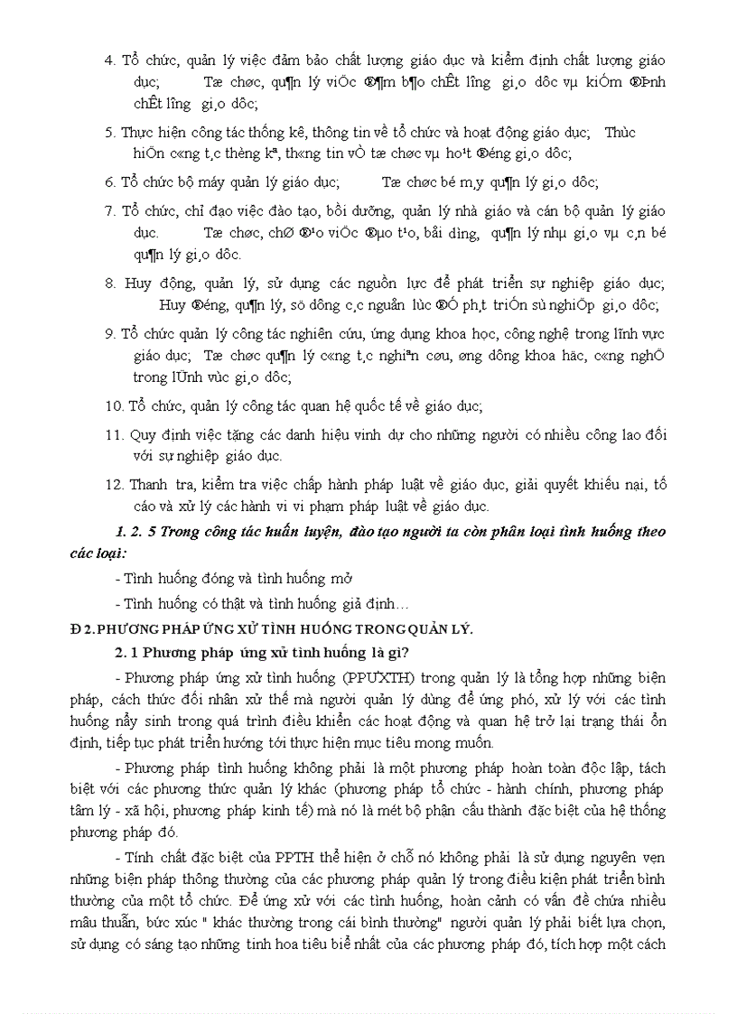 image for page Tình huống và ứng xử tình huống trong quản lý giáo dục