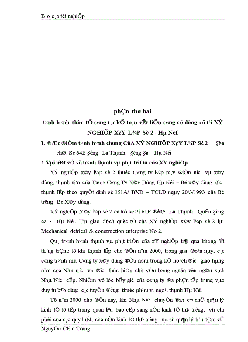 image for page Tổ chức công tác kế toán NVL CCDC ở Xí nghiệp Xây lắp số 2