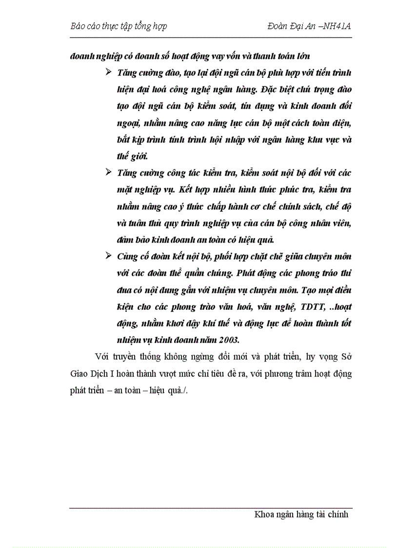 image for page Báo cáo tổng hợp về ngân hàng công thương Việt nam Sở giao dịch I