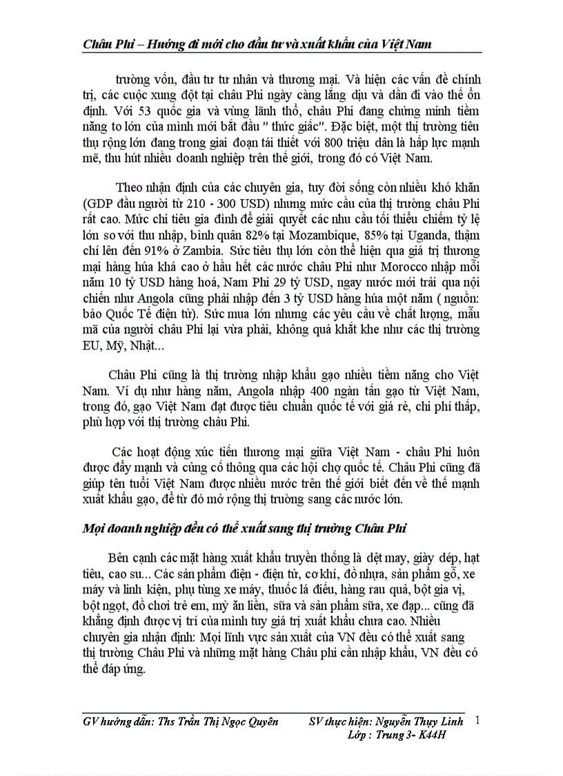 image for page Châu Phi Hướng đi mới cho đầu tư và xuất khẩu của Việt Nam