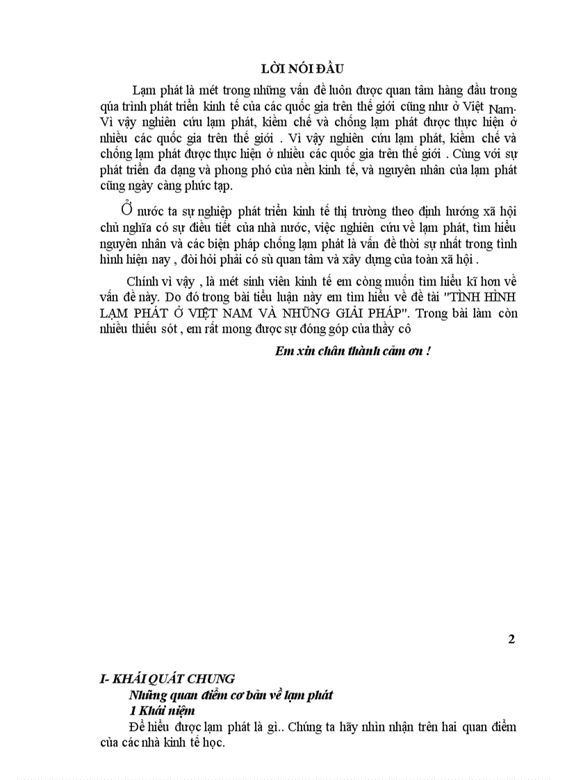 image for page Tình hình lạm phát ở việt nam và những giải pháp