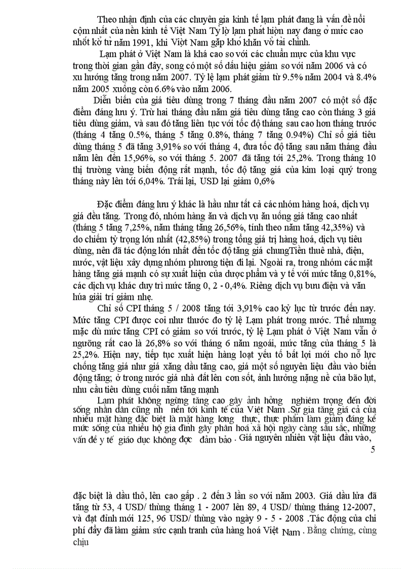 image for page Tình hình lạm phát ở việt nam và những giải pháp