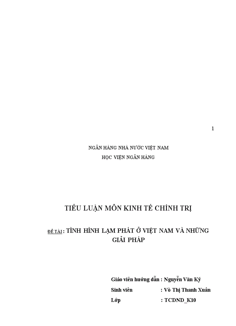 image for page Tình hình lạm phát ở việt nam và những giải pháp