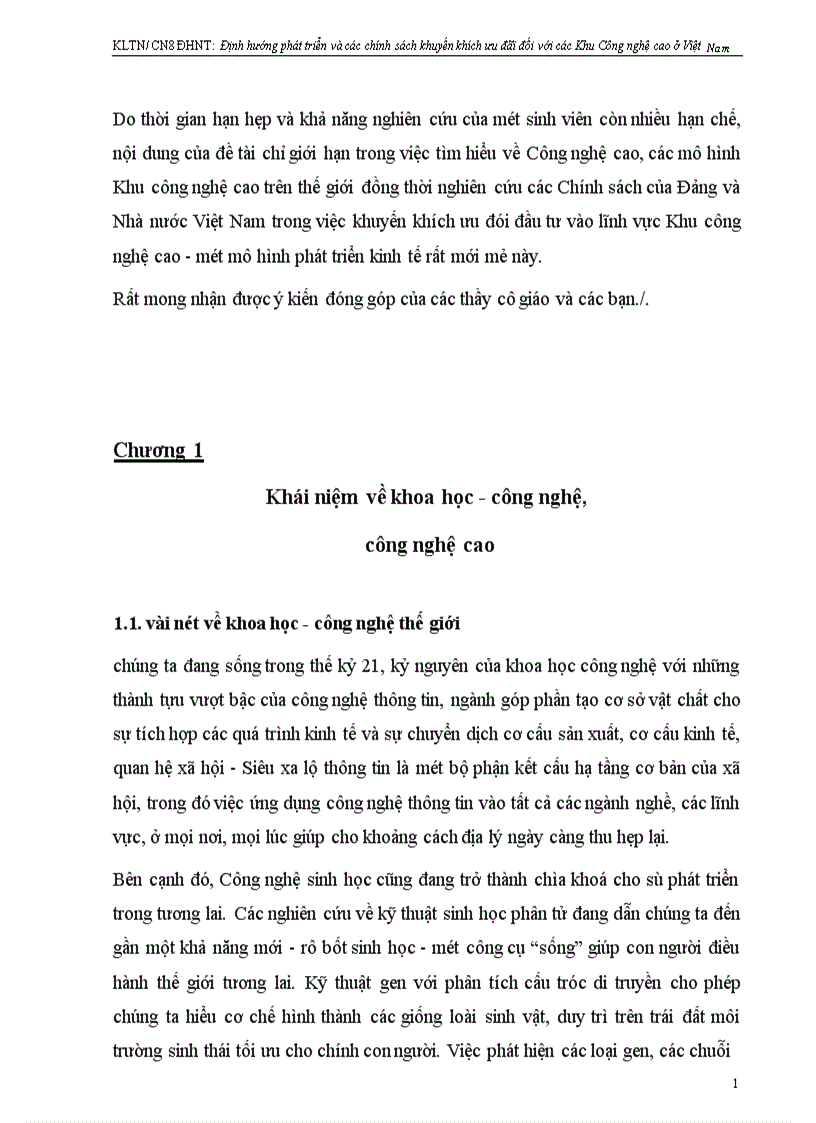 image for page Định hướng phát triển và các chính sách khuyến khích ưu đãi đối với các Khu công nghệ cao ở Việt Nam 1