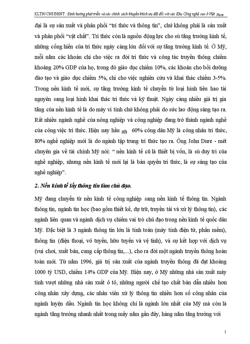 image for page Định hướng phát triển và các chính sách khuyến khích ưu đãi đối với các Khu công nghệ cao ở Việt Nam 1