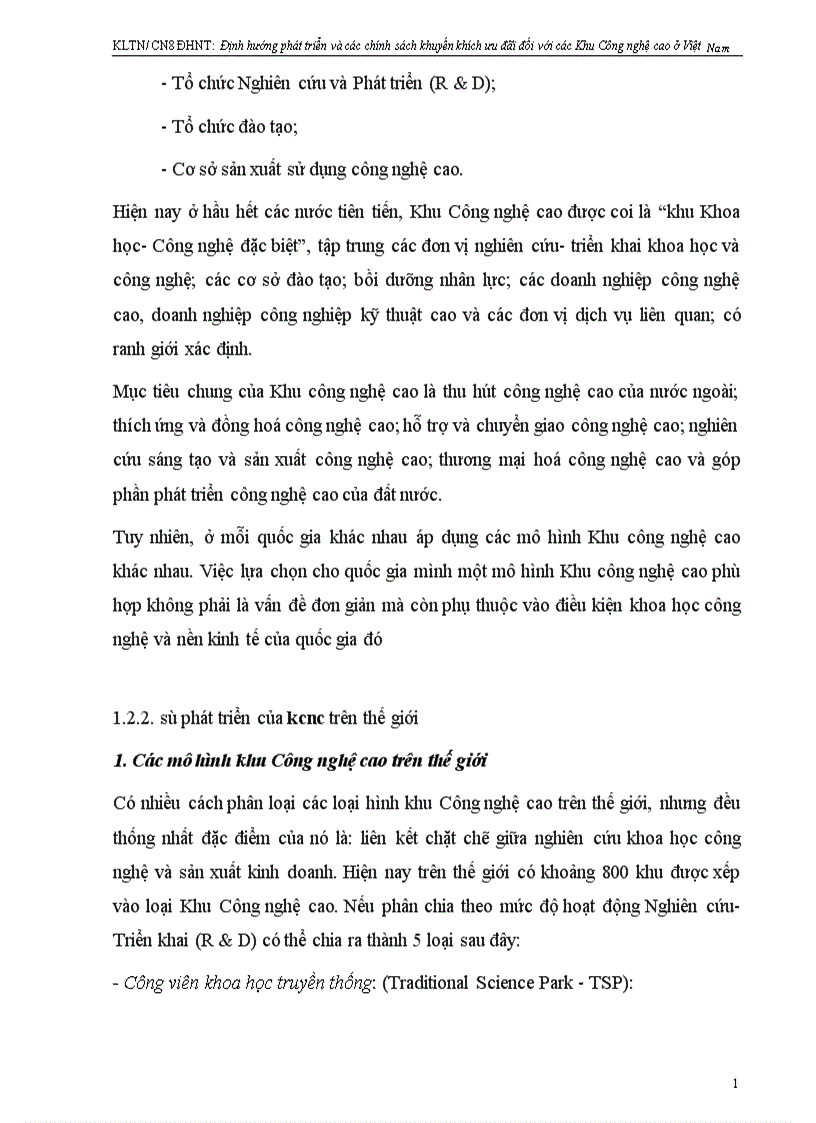 image for page Định hướng phát triển và các chính sách khuyến khích ưu đãi đối với các Khu công nghệ cao ở Việt Nam 1