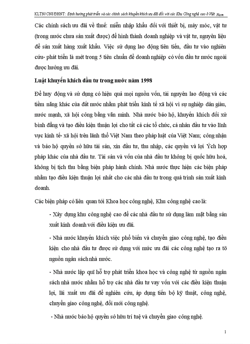 image for page Định hướng phát triển và các chính sách khuyến khích ưu đãi đối với các Khu công nghệ cao ở Việt Nam 1