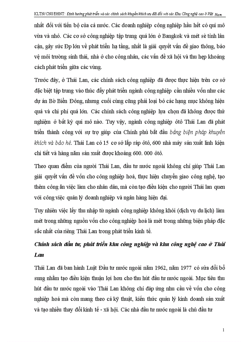 image for page Định hướng phát triển và các chính sách khuyến khích ưu đãi đối với các Khu công nghệ cao ở Việt Nam 1