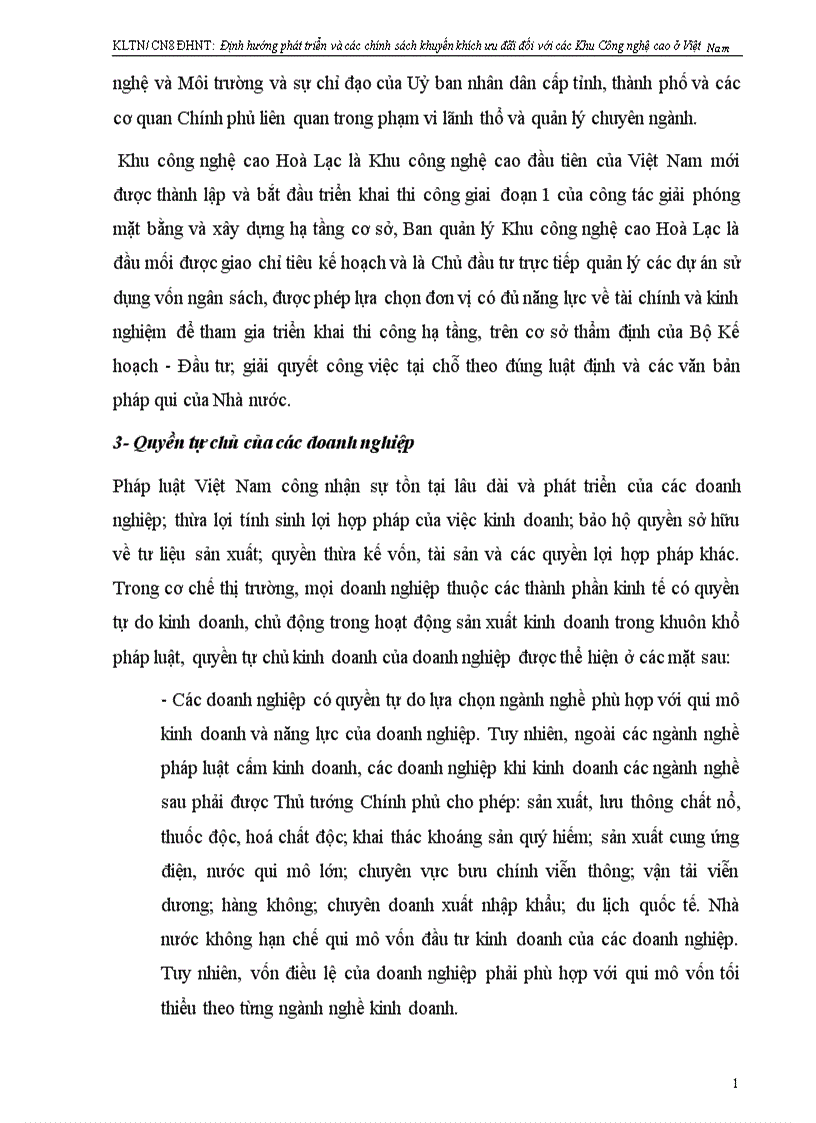 image for page Định hướng phát triển và các chính sách khuyến khích ưu đãi đối với các Khu công nghệ cao ở Việt Nam 1