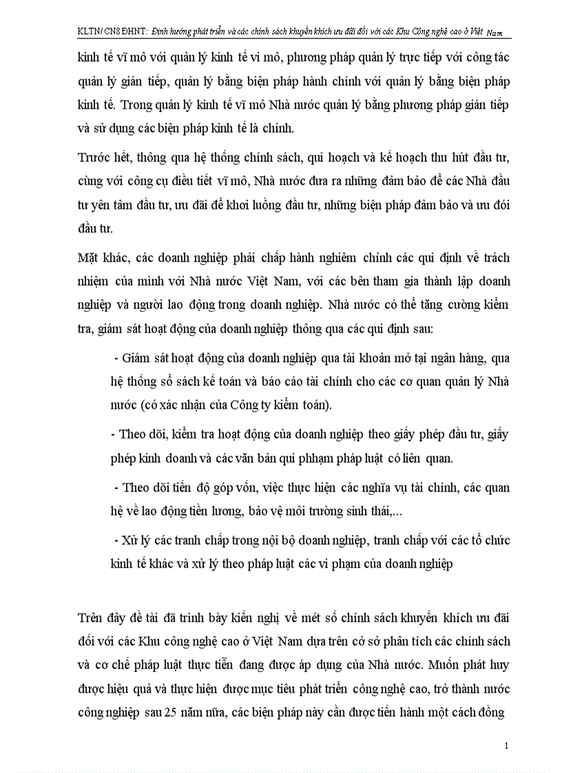 image for page Định hướng phát triển và các chính sách khuyến khích ưu đãi đối với các Khu công nghệ cao ở Việt Nam 1