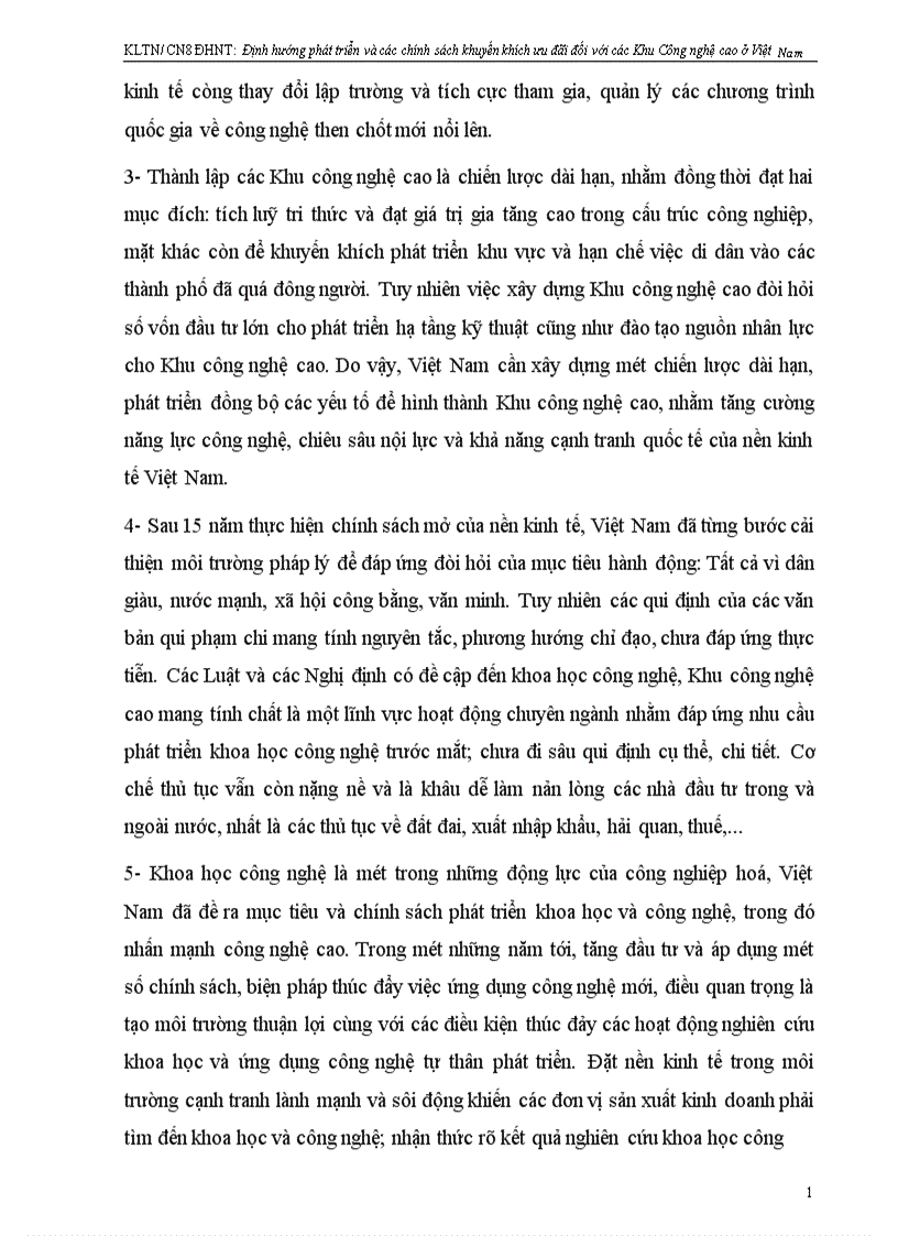 image for page Định hướng phát triển và các chính sách khuyến khích ưu đãi đối với các Khu công nghệ cao ở Việt Nam 1