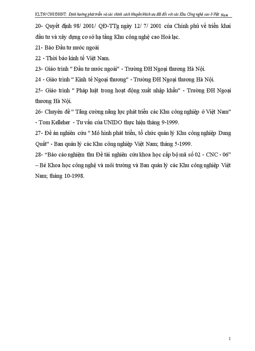 image for page Định hướng phát triển và các chính sách khuyến khích ưu đãi đối với các Khu công nghệ cao ở Việt Nam 1