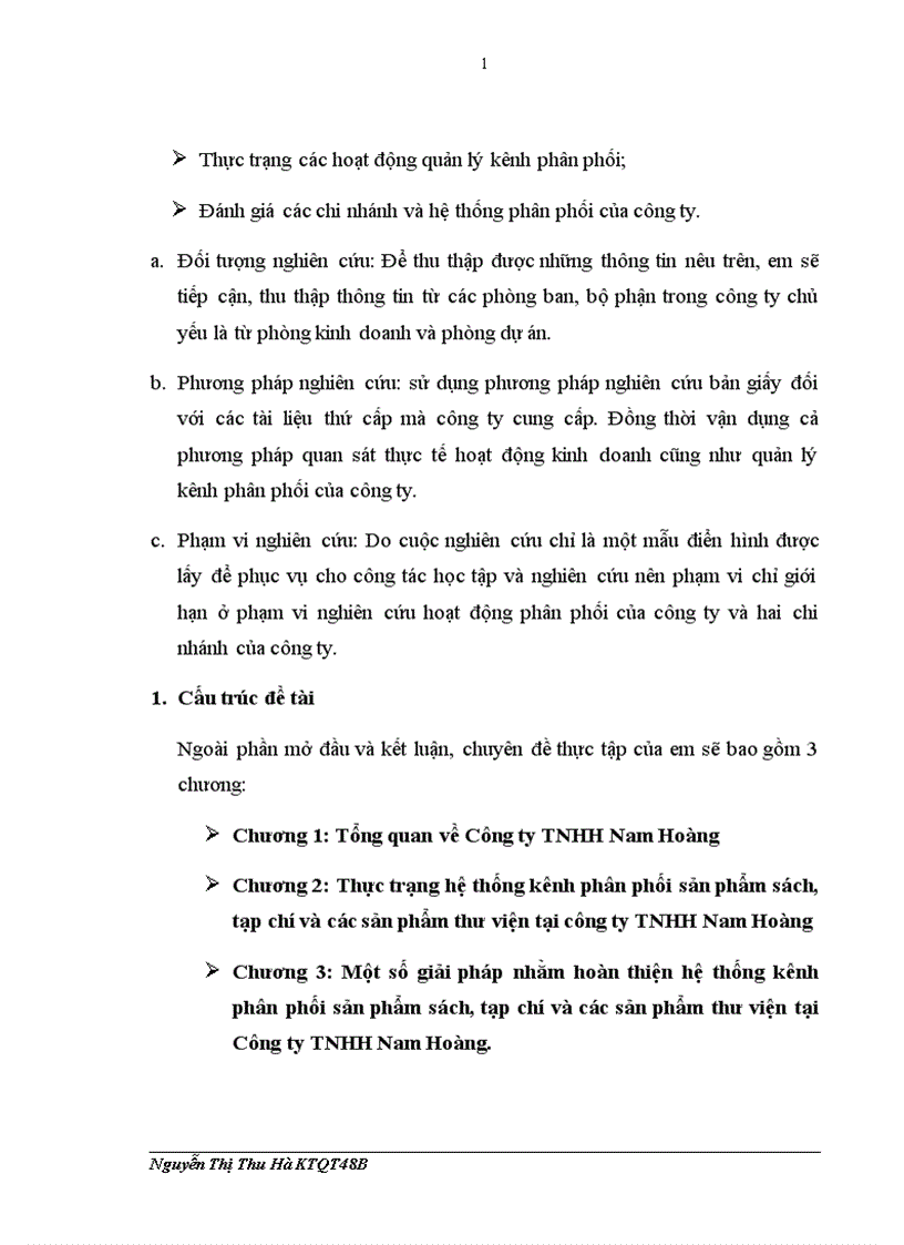 image for page Hoàn thiện kênh phân phối sách và các sản phẩm thư viện tại công ty TNHH Nam Hoàng