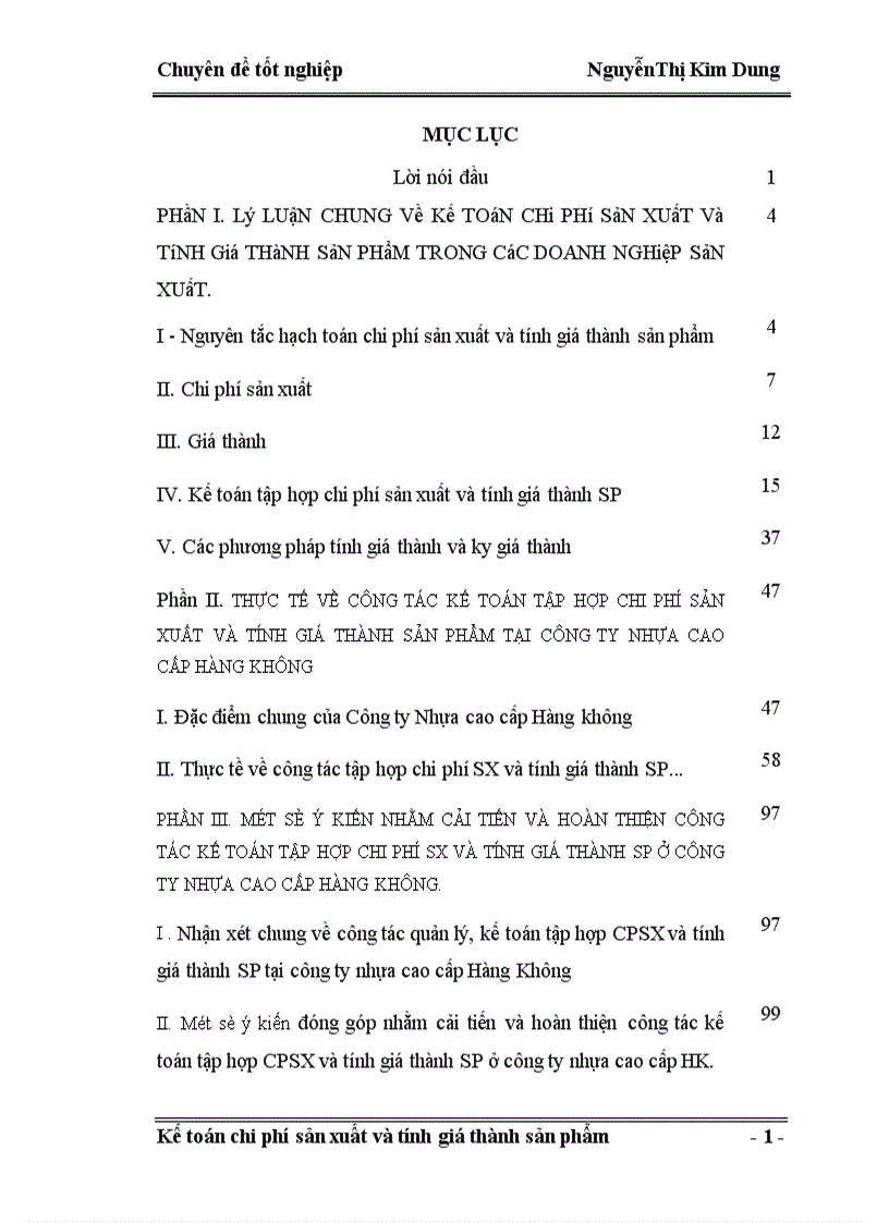 image for page Kế toán tập hợp chi phí và giá thành sản phẩm của công ty nhựa cao cấp Hàng Không 1