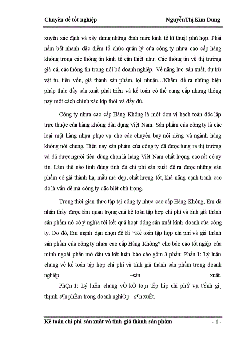 image for page Kế toán tập hợp chi phí và giá thành sản phẩm của công ty nhựa cao cấp Hàng Không 1