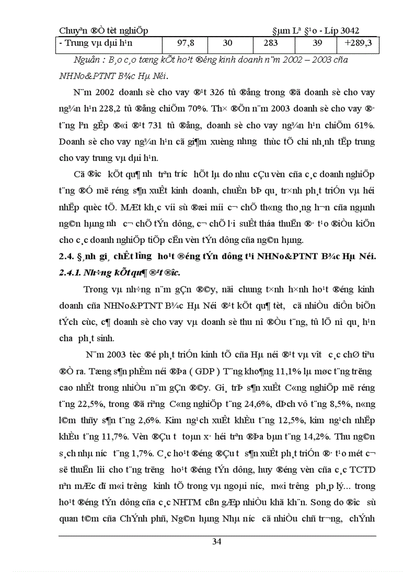 image for page Một số giải pháp nhằm nâng cao chất lượng hoạt động tín dụng ở Chi nhánh NHNo PTNT Bắc Hà Nội