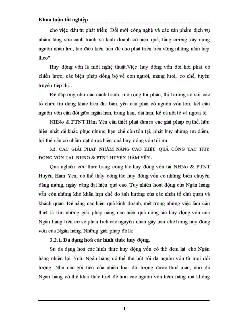 image for page Một số giải pháp nhằm nâng cao hiệu quả công tác huy động vốn tại NHNo PTNT Huyện Hàm Yên Tỉnh Tuyên Quang 1